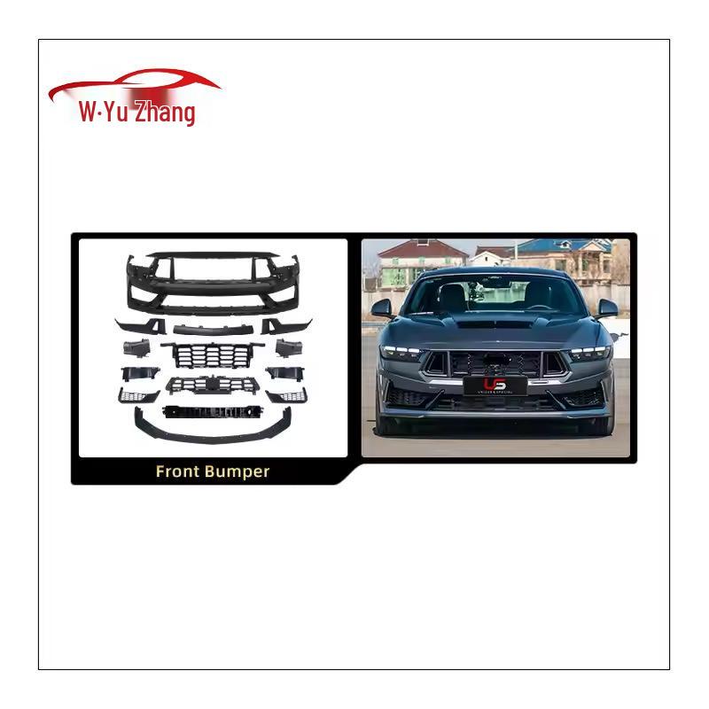 Compatible Front & Rear Bumper, Hood, and Fender for Ford Mustang GT500 Upgrade (2015-2023 Models)