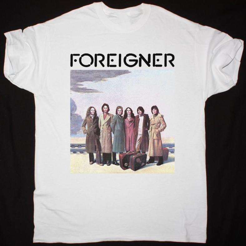 Vtg Foreigner Band Tour Concert Heavy Cotton White All Size Unisex Shirt TR614 Unisex T-Shirt XXXXL