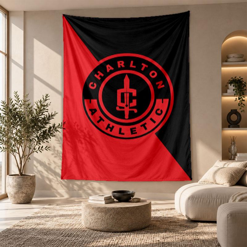 Dekorativer Wandteppich, Charlton Athletic FC Aufdruck Wandkunst, Leichte Wanddekoration Für Schlafzimmer Hintergrund