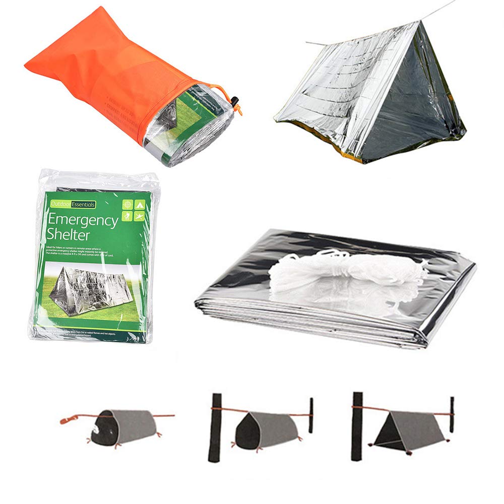 Emergency Disaster Prevention Disaster Evacuation Measures Emergency Heat Sheet Tent Poncho Tarp Sleeping Bag Set Bivi Raincoat Outdoor Disaster