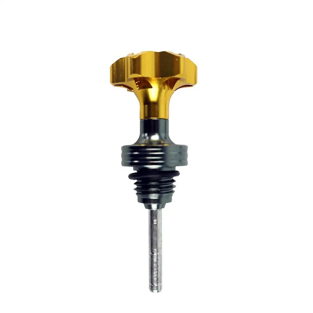 Scooter Motorcycle Engine Oil Dipstick Filler Cap Plug Engine Crankcase Oil Level Gauge Red Blue Black Gold Silver Aluminum