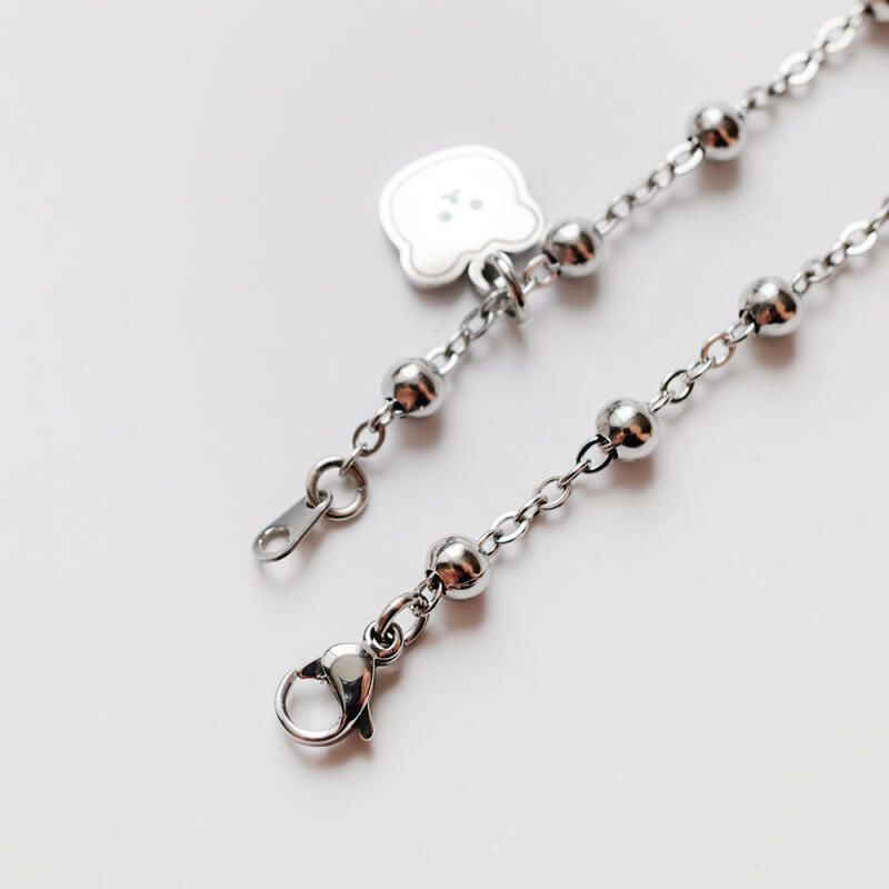 Surgical Steel Mini Bear Ball Chain Bracelet Anklet