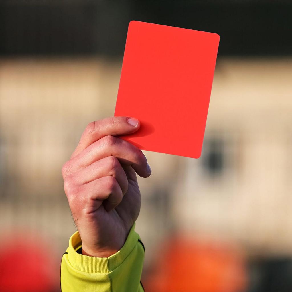 NUOLUX Referee Cards, Warning Cards, Soccer Red Cards, Yellow Cards, 10-Pack, Light-Surfaced PVC Referee Equipment Set for Football, Futsal, and More
