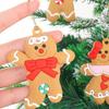 PVC Soft Gingerbread Man Christmas Ornaments Bell Snowflake Chrismas Tree Hanging Figurines Pendant Party Xmas Decor Kids Gifts