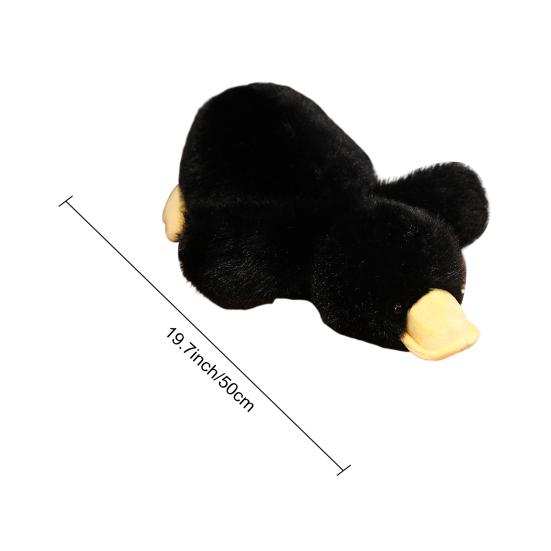 Lying Duck Plush Toy Yellow Duck Plushie Stuffed Animal Comfort Doll Pillow Home Office Bedroom Decoration Kids Adults Birthday Gift