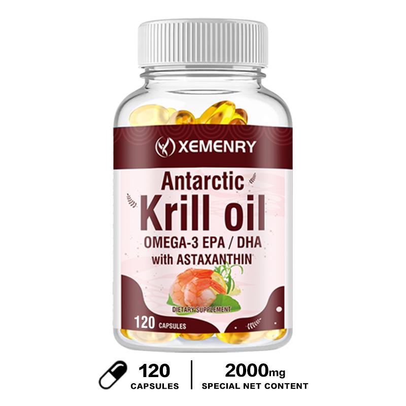 XEMENRY - 2000mg Antarctic Krill Oil Softgels - Heart, Brain, and Joint Health