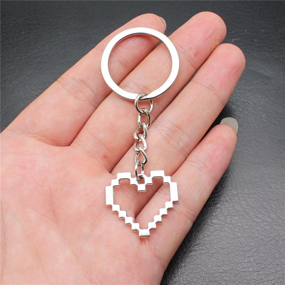 28mm Key Ring Couple Heart Love Minimalist Jewelry Components QY016