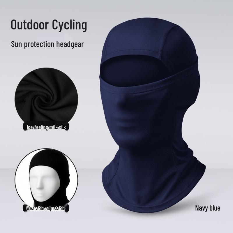 Quick-Dry Multifunctional Summer Cycling Face Mask: Breathable, Sun-Protective, Ice Silk Balaclava & Headband