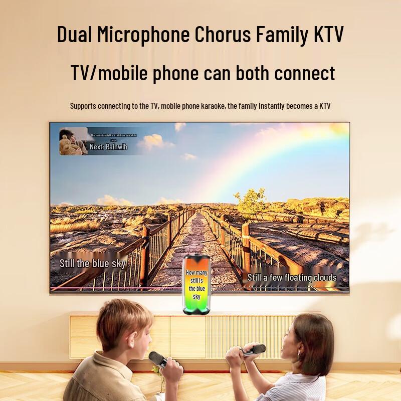 Newmine K19 Mini Bluetooth Karaoke Speaker with Dual Microphones