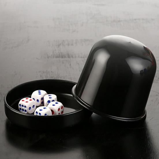 1 Set Würfelbecher mit Basis 6 Dot Dice Heavy Duty Manual Shaker