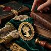 Baroque Rhinestone Woman Head Brooch - High-End Retro Style Pin for Women