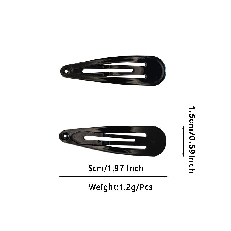 Kobiety Czarne Kształt Kropli Wody Podstawowe Stopowe Klipsy do Włosów Wsuwki BB Spinki Hurtownia Modne Akcesoria do Włosów