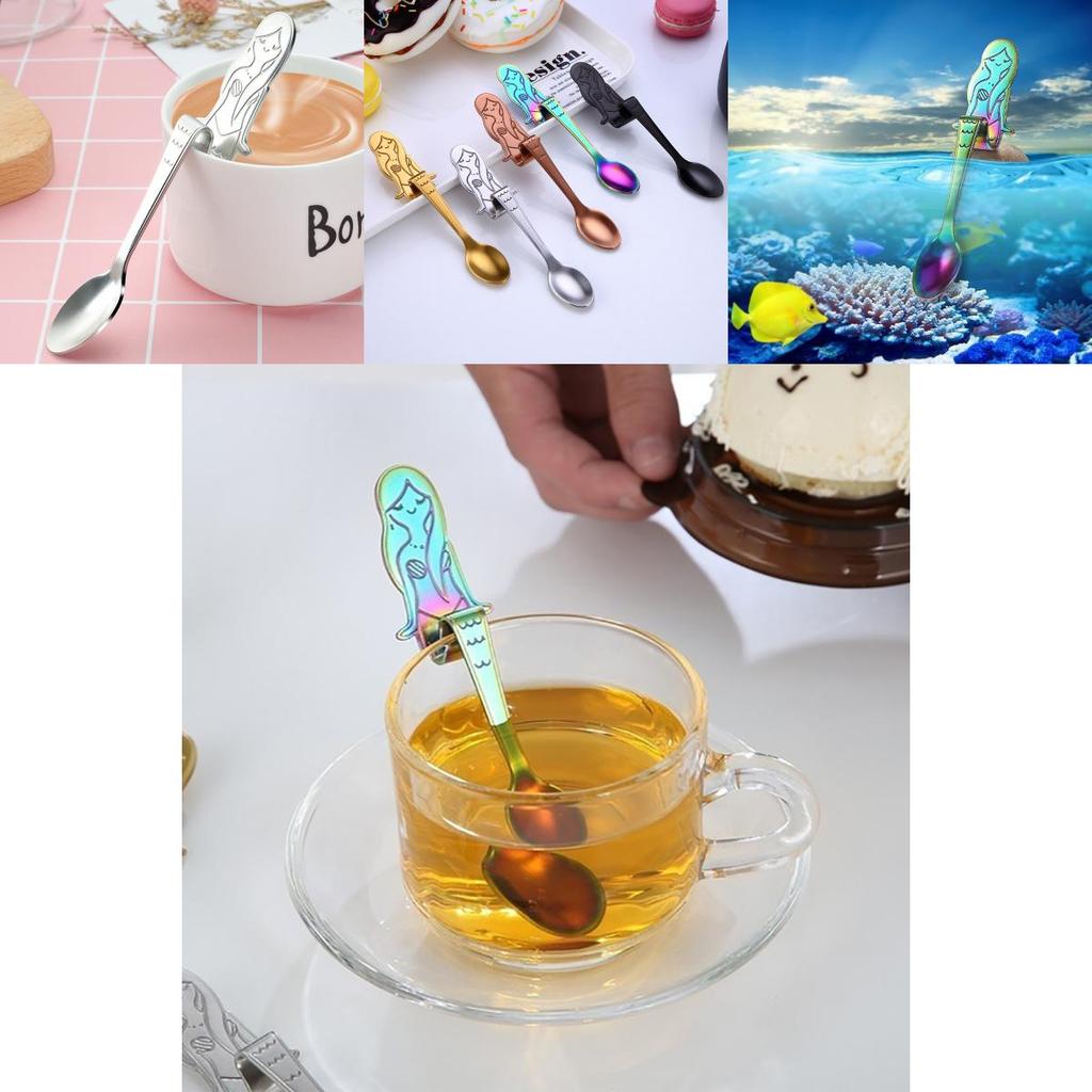 Elegant Stainless Steel Mermaid Coffee Drink Spoon With Mirror Polished Finish