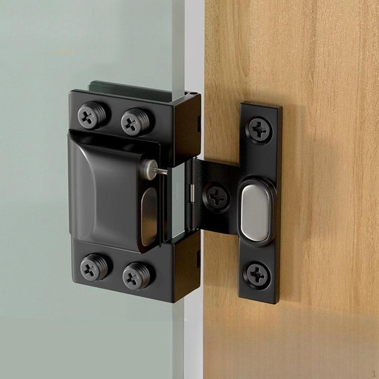 

Безрамная стеклянная дверца шкафа с гидравлическими петлями, прочная фурнитура для дверей толщиной 5-8 мм, аксессуары Black