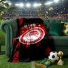 Olympiakos FC: Rot-Schwarz Pride Decke Flanell Überwurf für Sofa, Innenbereich, Camping, Wohnzimmer, Büro, Stuhl und Bett Weiches Geburtstagsgeschenk