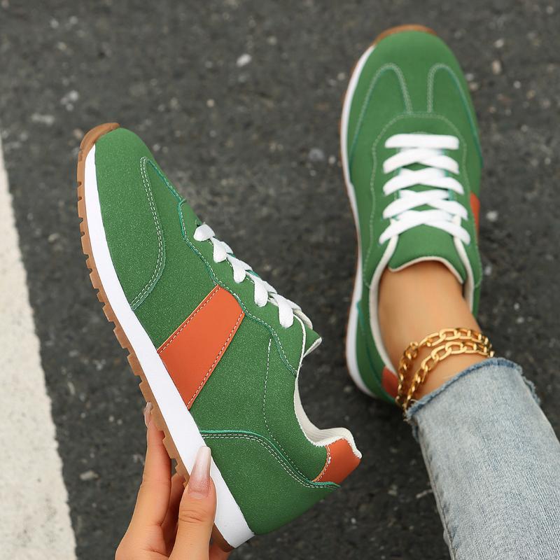 

Новые весенне-осенние кроссовки на плоской подошве разных цветов, простые и универсальные женские кроссовки для ходьбы Zapatos De Mujer 42 зелёный