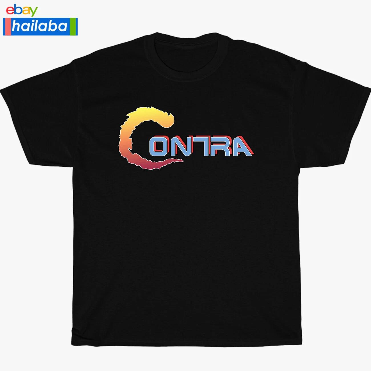 

New Contra Video Game Logo Black/Navy/Sport Grey/White Men s T shirt S-5XL S