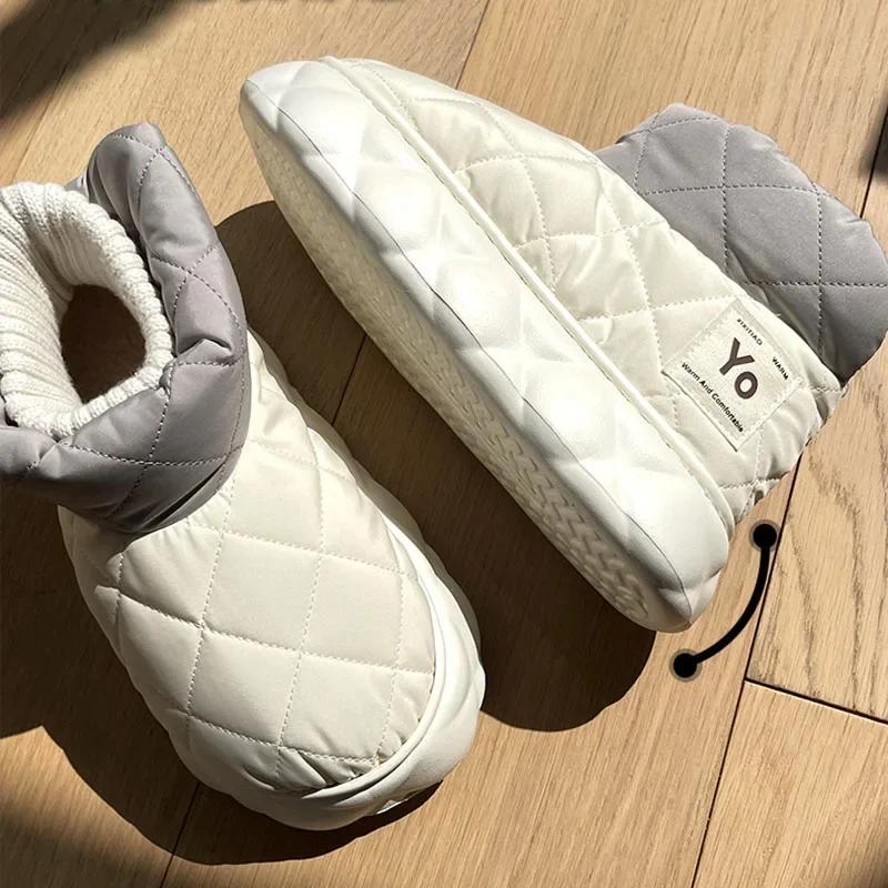 Fashion Thicken Plush Warm Winter Cotton Shoes for Women 2024 Thick Sole Waterproof Snow Boots Woman Non Slip Platform Ankle Booties