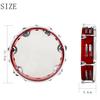 8 Inch Tambourine Hand Drum Handbell Drum Self-Tuning Double Row Tambourine Educational Enlightenment Percussion Instrument
