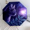 0106 Glowing Animals  Pattern, Automatic Folding Umbrella, Portable and Foldable Design, 8 Ribs, a Christmas or Birthday Gift.