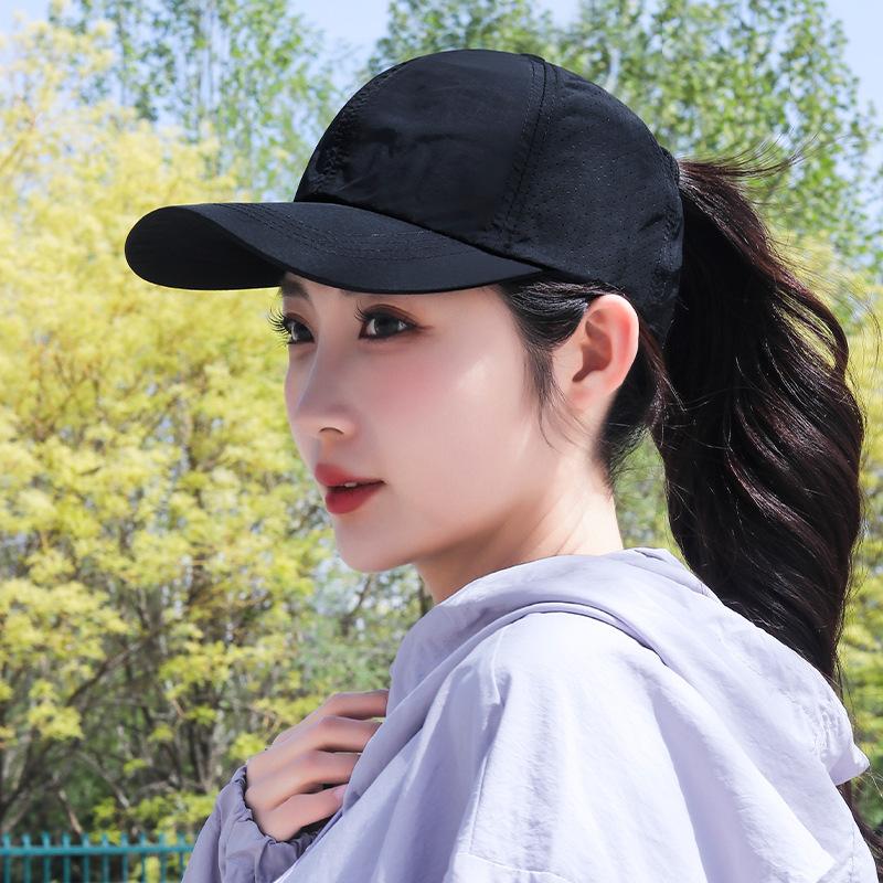 Summer Women's Light, Quick-drying, Breathable, High Ponytail Baseball Cap, Sunshade and Sun Protection Mid-air Top Cap
