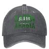 Unisex Women SAUDI ARABIA Flag Saudi National Day Baseball Cap Vintage Distressed Washed Casquette Dad  Adjustable