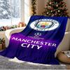 Football Team City FC Pattern Blanket for Home Decoration, Bed, Sofa, Car Travel, Camping, Suitable for All Seasons, Birthday Christmas Gift