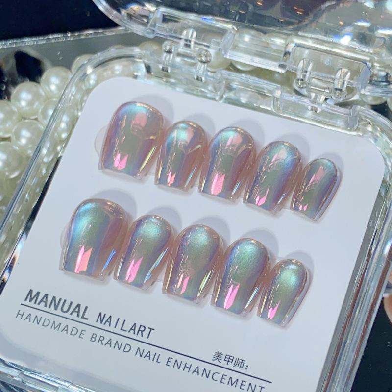 

Аврора Кошачий глаз Красочный нейл-арт: Съемные накладные типсы Medium