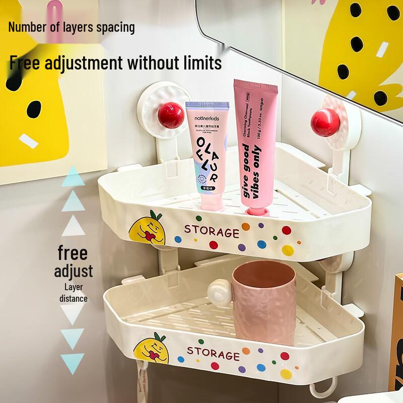 Двухуровневая угловая полка ZISIZ на присосках