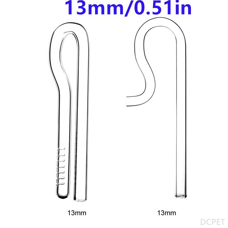 Clear Glass Lily Pipe Outflow and Skimmer Inflow With Suction Cup 13mm 17mm For Aquarium Planted Fish Tank Aquatic Filter System