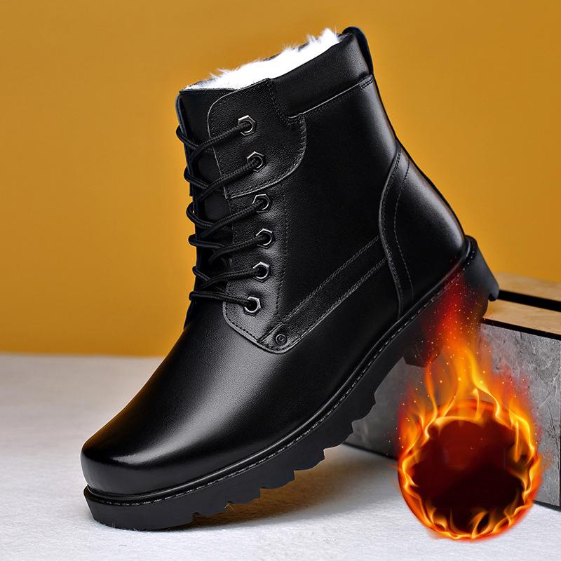 

Модные Новые Кожаные Черные Мужские Байкерские Ботинки Модные Молодежные Водонепроницаемые Трендовые Ботинки Мужские Осенне-Зимние Повседневные Деловые Британские Высокие Ботинки 44 чёрный