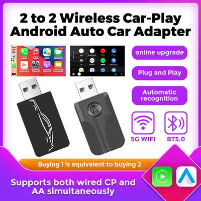 Wired To Wireless CarPlay Adapter Android Auto Wireless Smart Mini Box USB Plug And Play WiFi Automatic Connection For Universal