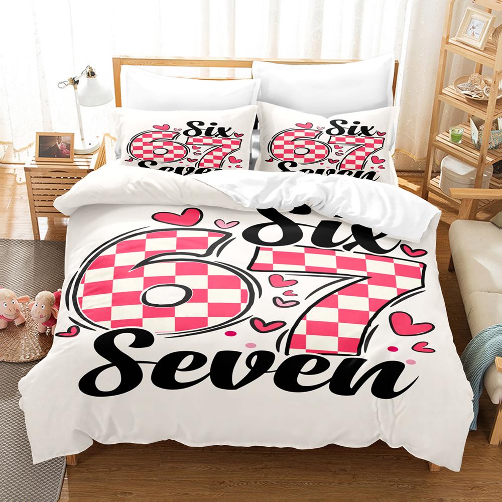 67 POP-Kultur 3D-Druck Bettwäscheset Moderner Stil Weiches Bettbezug-Set King Queen Twin Größe Geburtstagsgeschenk für Schlafzimmerdekoration