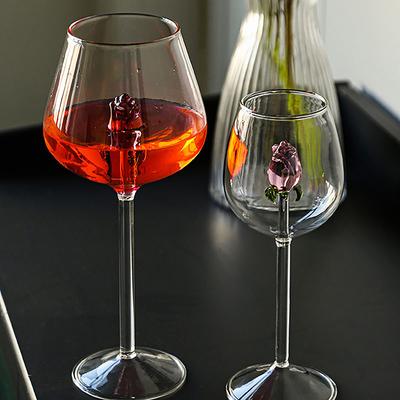 Creativ 3D roz de sticlă trandafir pahare de vin roșu alb încorporat ceașcă pentru băuturi pahar cu șampanie flaut gospodărie cadou minunat de Valentine