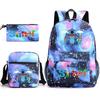 Three-Piece School Bag, Backpack, Male And Female Students Backpack, Cute Large-Capacity Outdoor Backpack.