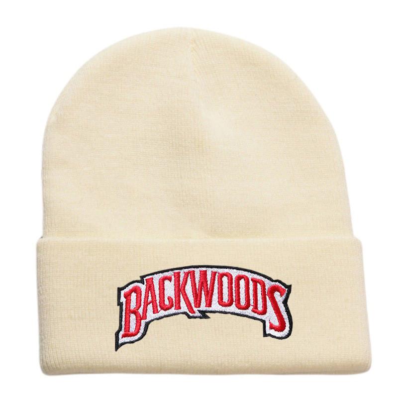 Backwoods Embroidered Beanie Hat With Adjustable Fit For Street Fashion And Cold Weather