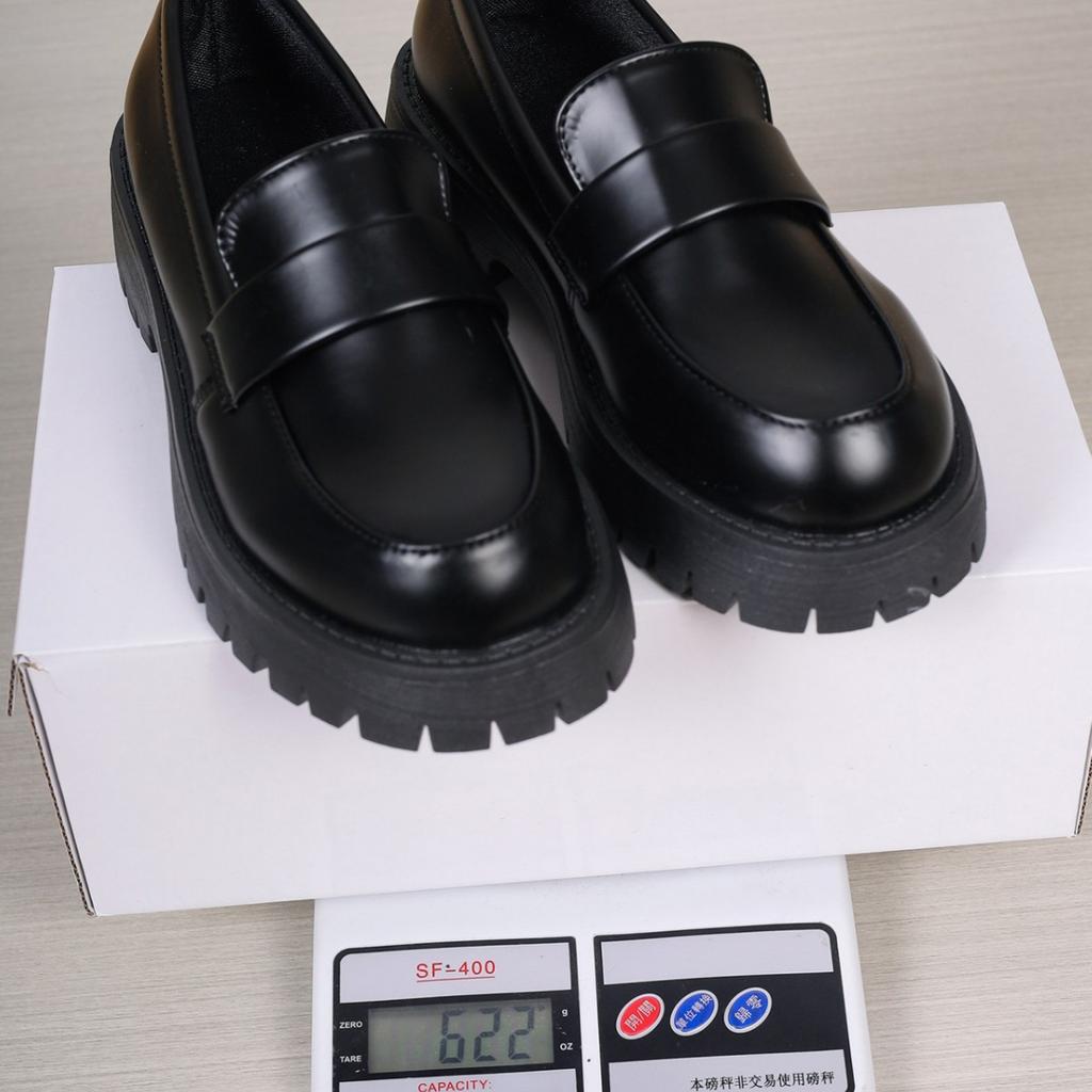 British Korean trendy small leather shoes 22 beautiful platform-soled college style loafer single shoes