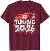 Tunisien 26 Fotbollströja, Graffiti Konst Tunisisk Flagga T-shirt, Fotbollsfan Kläder