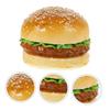 NOLITOY Realistic Simulation Hamburger Model for Photography Food Table and Educational Pretend Textured and 2-Piece Props, Samples, Decorations,