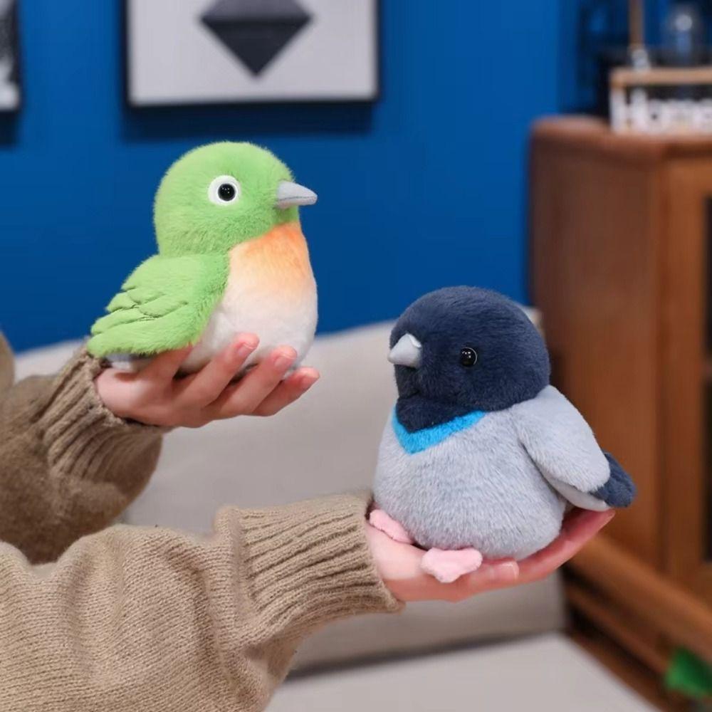 Shaking Sound Lifelike Bird Plush 12cm Size Realistic Bird Doll Stuffed Bird Doll  Christmas Gift