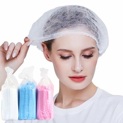 100 PIEZAS Gorros para el Cabello 21 pulgadas Redes para el Cabello Desechables tipo Bouffant Gorro Elástico para la Cabeza para Belleza Cocina Comida Salón Baño