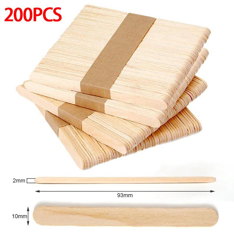 50/100pcs Ice Cream Sticks Wooden Popsicle Sticks Hand Crafts DIY Wooden Decoration  BJL003