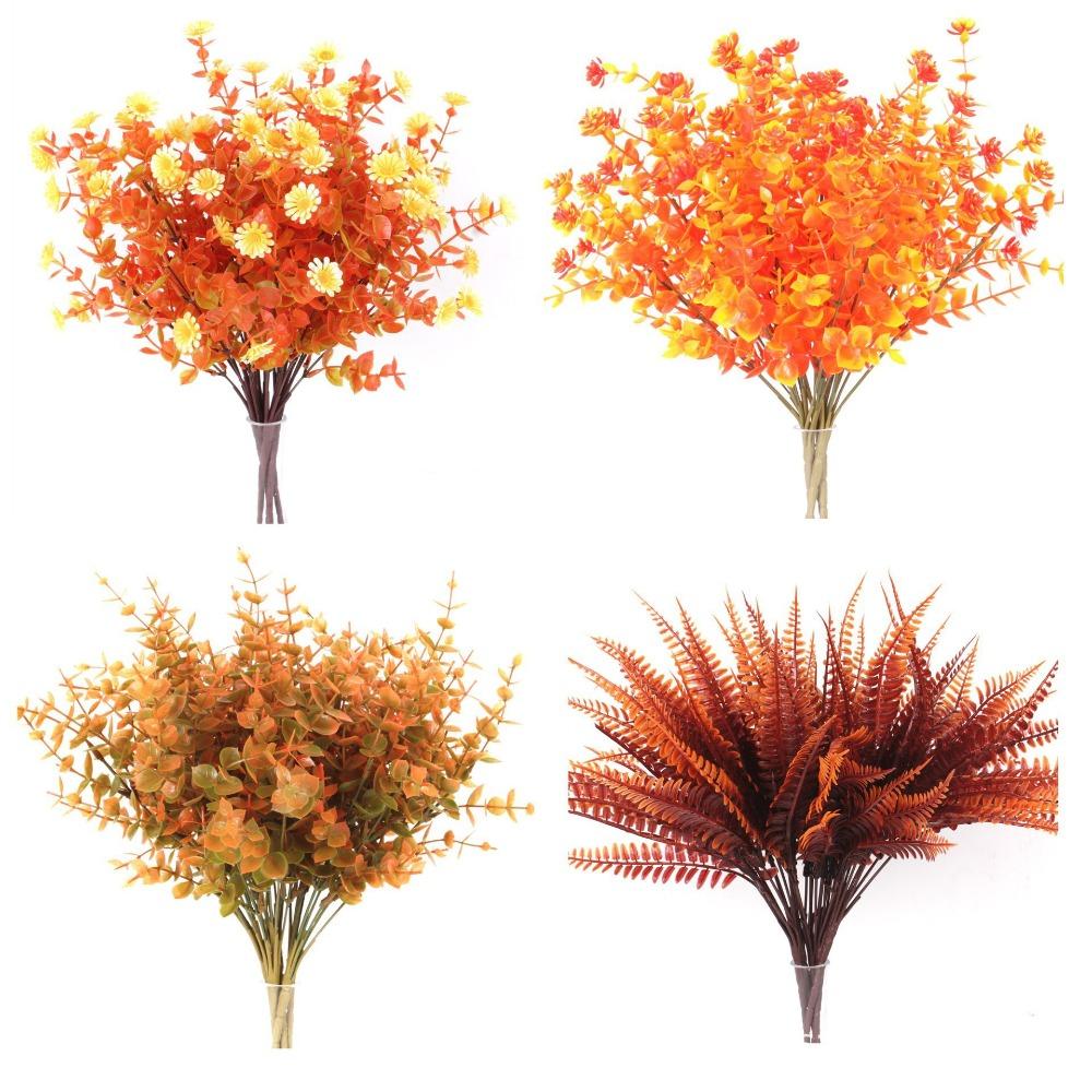 Plastic Artificial Flower Eucalyptus Leaf Decorative Floral Simulation Greenery Vase Arrangement