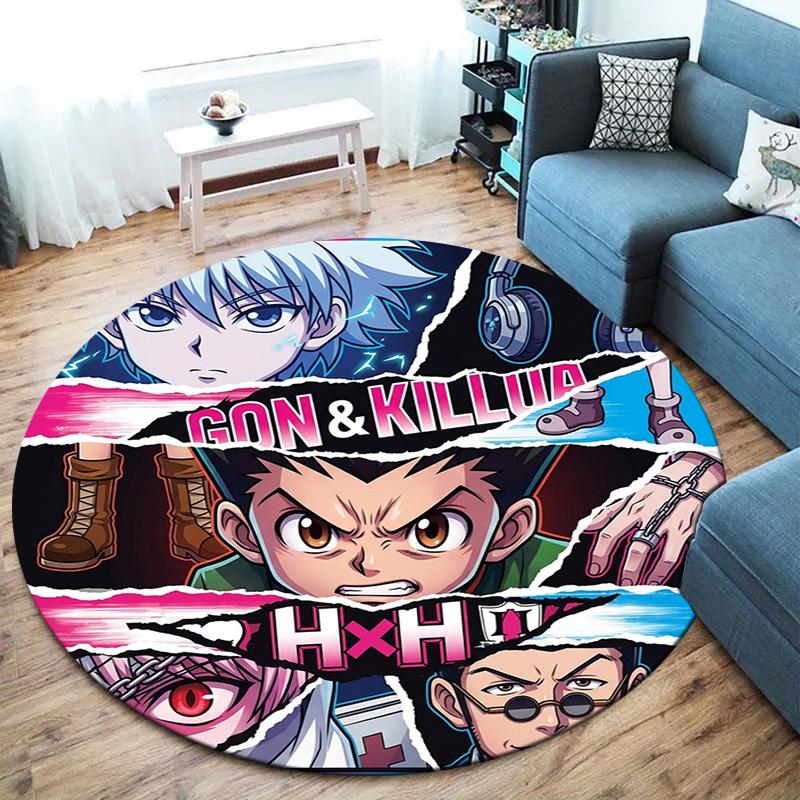 Hunter X Hunter Round Area Rug Carpet Rug For Living Room Bedroom Sofa Playroom Decor Nonslip Floor Mat