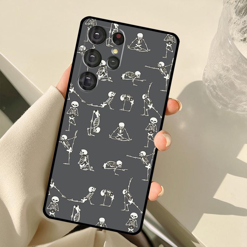 Skeleton Yoga For Samsung Galaxy S23 S22 Ultra S21 S20 FE S8 S9 S10 Note 10 Plus Note 20 Ultra Phone Case