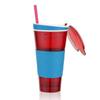 Travel Snack Water Bottle Drink In One Container Lid Straw Kids Snack Bottle Separated Ine with A Straw Dropshipping
