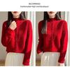 Women's Autumn/Winter 2026 Cashmere Thick Knit Cardigan Sweater with Half-High Neck