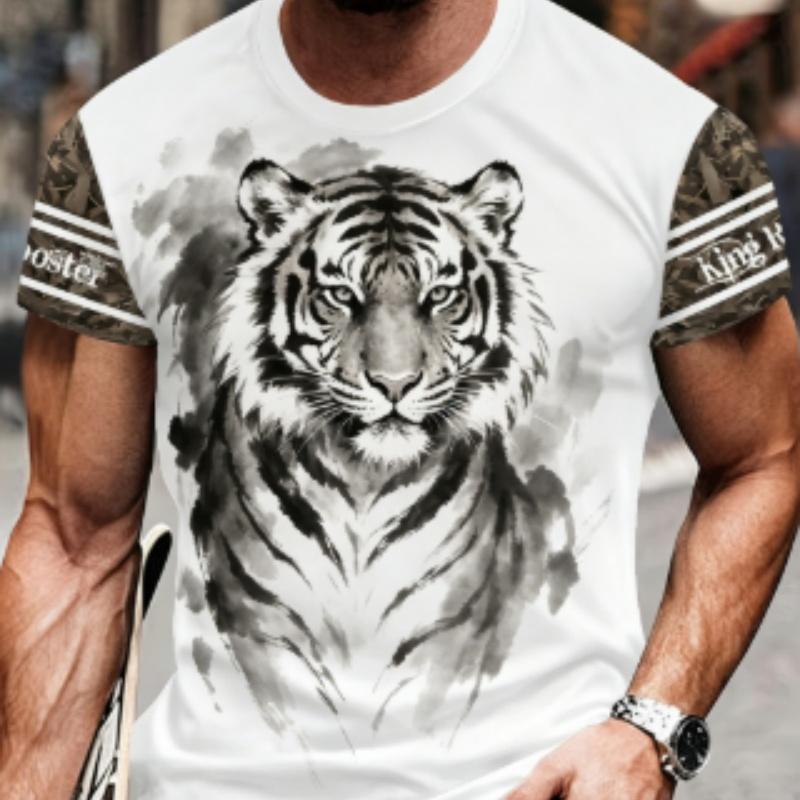 

Round neck short-sleeved T-shirt top, comfortable and breathable fabric, casual and sports style S
