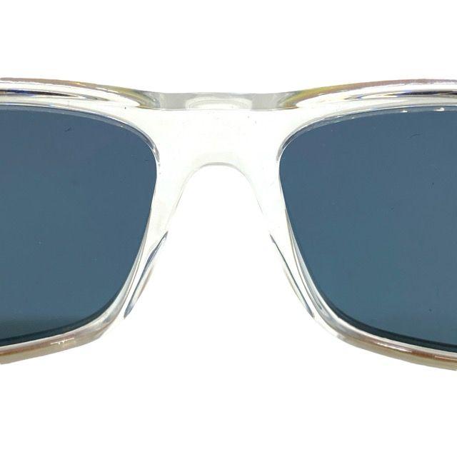 Used Polaroid PLD 2123/S 3DPOZ 140 5716 Sunglasses Eyewear Square Frame Mirror Lens Clear Orange Logo Polaroid