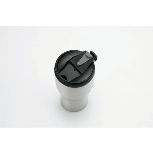 Kakusei Tumbler, Silver, 380ml, with Lid, Wide Mouth, Non-Slip, Double-Layer Vacuum-Resistant, Insulates Hot and Cold Drinks, Durable Stainless Steel,